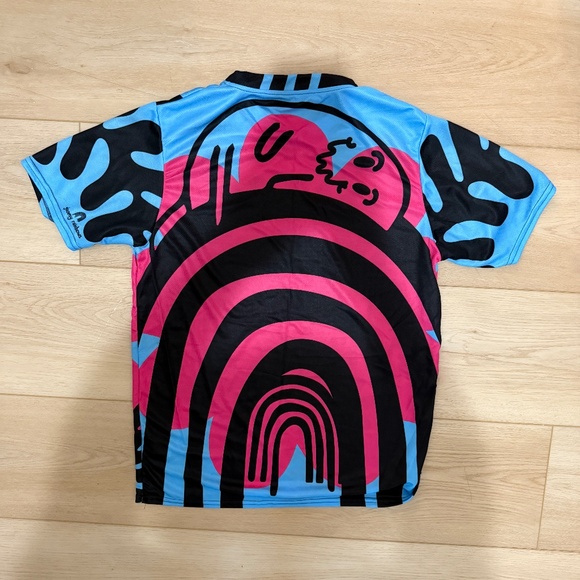 Gloomy Rainbows Art Jersey Tee Pink Blue Regular Fit - Picture 7 of 8